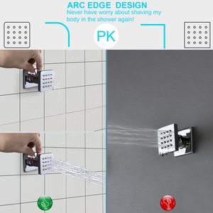 ระบบ<span class=keywords><strong>ฝักบัว</strong></span>สายฝนบนเพดานพร้อมสวิตช์เ<span class=keywords><strong>ปิด</strong></span>/<span class=keywords><strong>ปิด</strong></span>6ชิ้นหัวฉีด<span class=keywords><strong>ฝักบัว</strong></span>12นิ้วควบคุมอุณหภูมิ<span class=keywords><strong>ก๊อก</strong></span>น้ำฝักบัวเต็มตัวแบบมีไฟ LED - Product Image 6