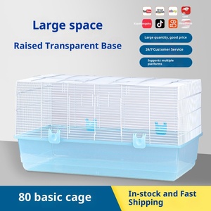 Hamster taban kafes 80cm büyük altın ayı yüksek şasi tam Set koşu tekerlek düğmesi kapatma ile çevre dostu plastik kafes - Product Image 5