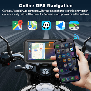 Écran de navigation GPS portable pour moto 6 pouces, étanche IP67, CarPlay sans fil, Android Auto, double enregistreur DVR 2K, fixation rapide - Product Image 5