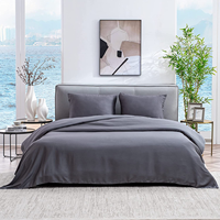 Ensemble de draps de lit en fibre de bambou 100% moderne et rafraîchissant, tissage solide, doux, respirant, confortable, luxueux, 300 fils, antibactérien, 16 pouces de profondeur