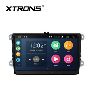 Xtrons vídeo de carro 9 polegadas, para vw volkswagen golf skoda seat android 12 carplay dsp rádio de carro navegação gps