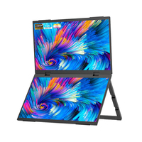 1080P IPS LCD Triple moniteur Portable USB-C ordinateurs portables empilés pliable double moniteur écran extenseur jeu infrarouge
