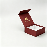 Boîte cadeau pliable en carton rigide noir mat de luxe avec logo personnalisé de qualité supérieure, fermeture magnétique, vide