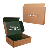 Carpeta de Envío Ecológica para Zapatos, Embalaje de Cartón Corrugado con Logotipo Personalizado, Embalaje de Ropa con Relieve y Laminación Mate