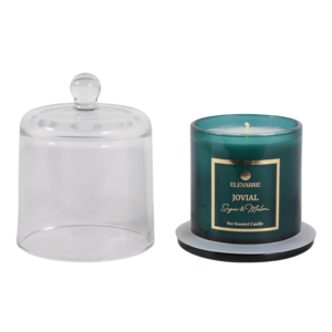 ELEVARRE Jovial Sugar & Melon Scented Candle 6oz <b>Jar</b> with Lid <b>Decorative</b> Candle for Home - Product Image 3