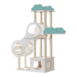Cat accessories supplies cat climbing tree house with hammock