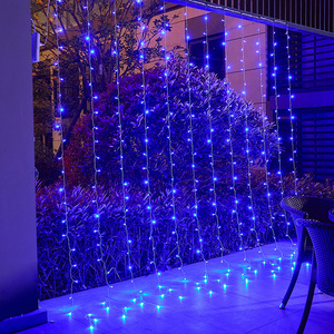 Cortina de Luces LED Navideñas Decoración Festiva 3*3 Metros Guirnalda de Luces Intermitentes para Jardín y Césped Exterior - Product Image 4