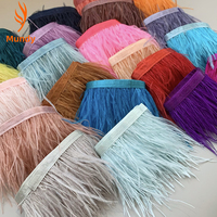 Frange en plumes d'autruche moelleuses pour vêtements, sacs, chaussures, accessoires pour cheveux, décoration intérieure, tenues de scène