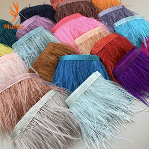 Frange en plumes d'autruche moelleuses pour vêtements, sacs, chaussures, accessoires pour cheveux, décoration intérieure, tenues de scène - Product Image 1