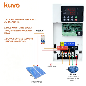 Kuvo KV90PV ปั๊มน้ำพลังงานแสงอาทิตย์สามเฟส380V ตัวแปลง90-110KW ตรวจสอบความถี่ระยะไกลสำหรับการควบคุมมอเตอร์ KV90PV รีโมท - Product Image 3