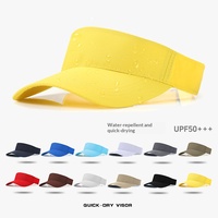 Topi Visor Desain Grosir untuk Olahraga, Bersepeda, Tenis, Golf, dan Aktivitas Luar Ruangan, Bahan Nylon Polos, Dapat Disesuaikan
