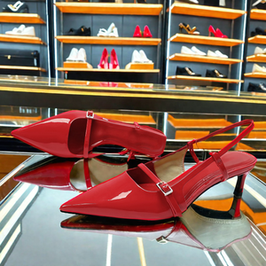 Sandalias de Tacón Alto Rojas y Sexys con Logotipo Personalizado para Dropshipping, Zapatos de Mujer con Punta en Pico y Tacones Altos para Damas - Product Image 2