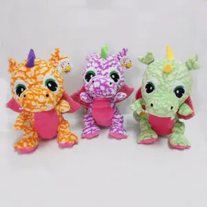 La fabbrica di peluche del drago dell'oem personalizza il giocattolo farcito del drago sveglio