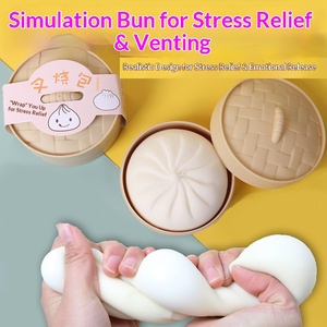 En gros, Squishies en plastique à paillettes en forme de boulettes, pains vapeur Baozi, Boîte mystère, Balles <span class=keywords><strong>anti</strong></span>-stress colorées, Jouet sensoriel Fidget, Jouet <span class=keywords><strong>anti</strong></span>-stress alimentaire - Product Image 4