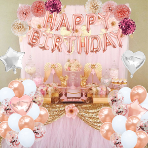 Nicro-globos de aluminio de oro rosa para <span class=keywords><strong>cumpleaños</strong></span> de <span class=keywords><strong>16</strong></span> °, conjunto de banderines para eventos de <span class=keywords><strong>cumpleaños</strong></span> de niña, suministros de fiesta para adultos, decoraciones, venta al por mayor - Product Image 4