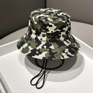 หมวกกันแดดลายพรางพร้อมเชือกกันลมสำหรับผู้ชายและผู้หญิง - Product Image 4