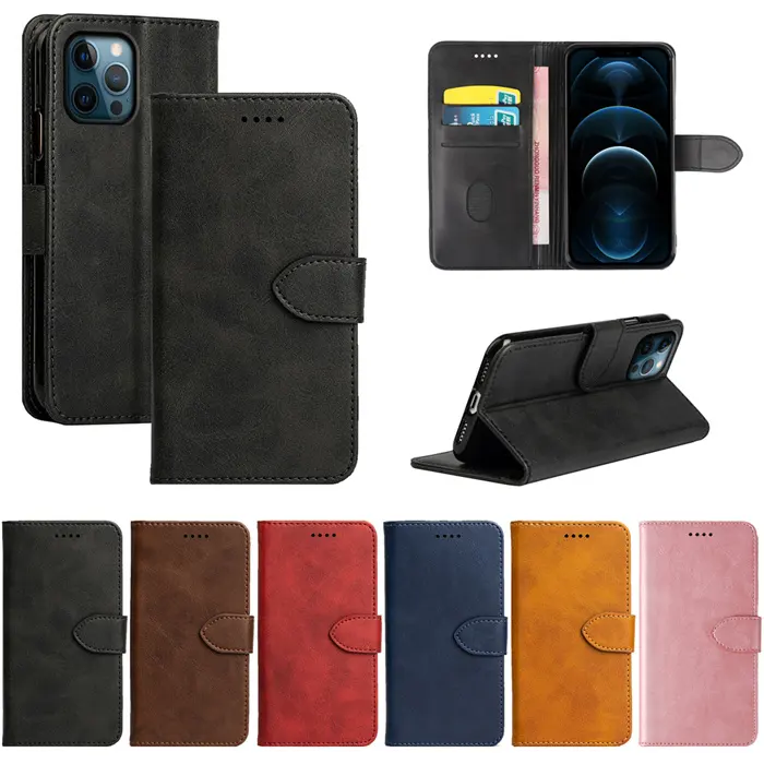 Flip Cover Wallet Card Slot Magnetic PU Leather Case For iPhone 5 G S 6 7 8 X XR Max