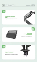 Vente directe usine – Support double moniteur réglable à compression, capacité de charge 10 kg, pour écrans 13-32 pouces et ordinateurs portables 10-17 pouces, en acier laminé à froid épaissi