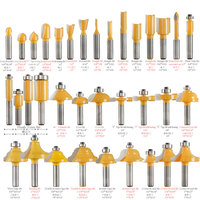 35 pièces ensemble d'embouts de routeur ensemble d'outils avec étui de transport outils de travail du bois mèches de routeur CNC fraise pour bois mèches de routeur pour bois