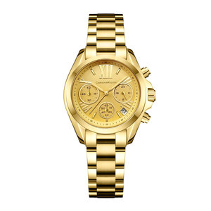 Reloj de cuarzo para mujer, moderno, cronógrafo multifunción de seis manecillas, con correa de acero inoxidable, resistente al agua y con calendario. - Product Image 2