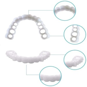 Blanqueamiento Dental Instantáneo, Aparatos Ortodónticos Temporales, Dentaduras Postizas Superiores e Inferiores de Silicona Artificial para una Transformación de Sonrisa, Accesorio Dental - Product Image 5