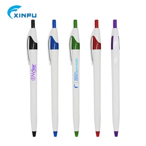 Recycled plastic pen sleeve promotional novelty design plastic screen printer logo pen