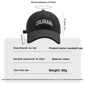 หมวกเบสบอลหัวใหญ่อเนกประสงค์สำหรับผู้หญิง, หมวกปีกกว้างสำหรับฤดูใบไม้ผลิฤดูร้อนป้องกันแสงแดดปักลายตัวอักษรมียอดแหลม - Product Image 2