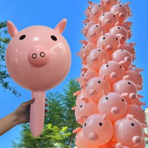 Yeni popüler domuz oyuncak balon oyuncaklar çocuklar için doğum günü domuz kafa balonlar çocuk oyuncakları - Product Image 5