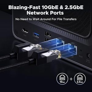 Ugreen dxp4800 cộng với 4-bay NAS Intel Vàng 8505 5 lõi CPU, 8GB DDR5 RAM, 128G SSD, 1 * 2.5gbe, 2 * M.2 khe NVMe, 4K, không đĩa - Product Image 5
