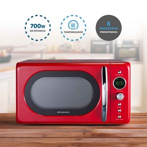 Horno Microondas Digital Grunkel de 20L y 700W, Rojo, con Temporizador y Ajustes de Potencia para Uso en la Cocina - Product Image 4