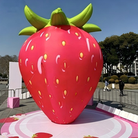 Mascotte gonflable en forme de fraise - Imperméable et durable pour les événements en plein air, les festivals, les fermes, les décorations d'été