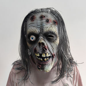 Nueva máscara <span class=keywords><strong>de</strong></span> zombi con <span class=keywords><strong>peluca</strong></span> Walking Death Cosplay <span class=keywords><strong>disfraz</strong></span> Props Horror Masque <span class=keywords><strong>disfraz</strong></span> máscara <span class=keywords><strong>de</strong></span> Halloween - Product Image 1