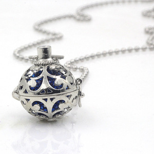 Collar con Colgante de Bola de Diamantes de Imitación Estilo Europeo, de Acero de Titanio, para Uso Diario, Regalo, Joyería - Product Image 1