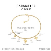 Collier en acier inoxydable pour dames, plage d'été, océan, chaîne imperméable avec breloque, longueur réglable, bijoux tendance