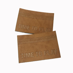 Custom <strong>Jeans</strong> and Bags Logo Embossed Leather <strong>Labels</strong> Patches - Product Image 2