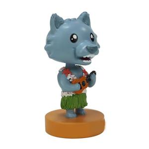 تمثال ثلاثي الأبعاد لطيف على شكل حيوان تمثال لعزف الذئب على الغيتار نموذج دمية مخصصة ديكور منزلي تمثال صغير شكل حيوان - Product Image 2