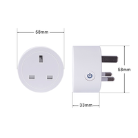 Prise Mini Variateur Intelligente Zigbee Sans Fil UK 200W 1 Canal, Compatible 2MQTT, Home Assistant, Google Alexa, Application et Commande Vocale