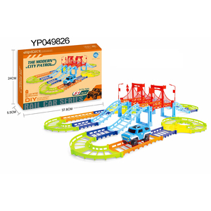 31 pièces bricolage assemblé piste fente jouet avec voiture <span class=keywords><strong>électrique</strong></span> 126 pièces fente jouets <span class=keywords><strong>Collection</strong></span> - Product Image 1