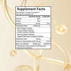 La <span class=keywords><strong>poudre</strong></span> de peptides de collagène de marque privée personnalisable avec de la vitamine C et de la biotine favorise une digestion saine aide les cheveux à devenir plus forts - Product Image 2