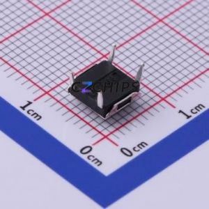 TS-1080D-A3B3-D1 Tactile Switch DIP-4P,6.4x6mm Switch Single Pole Single Throw Round Button Through Hole 6.4mm - Product Image 2