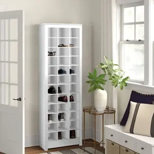 Hoge 36 Slot Paar Opslag Organizer Huis Meubilair Houten Schoenenrek Kast Met Cubbies