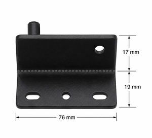 Charnière pivotante en fer avec finition thermolaquée pour quincaillerie de rotation de porte de meuble, composant de charnière robuste pour bois - Product Image 2