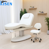 Table de massage électrique de luxe à 3 moteurs pour esthéticiennes, salon de beauté, spa facial, soins des cils et thérapie