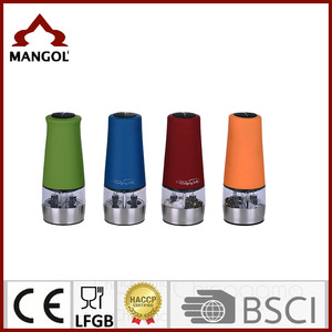 Molinillo de Pimienta Eléctrico de Acero Inoxidable, Forma Cilíndrica, con Cuerpo Transparente y Tapa de Plástico para Uso en la Cocina - Product Image 5