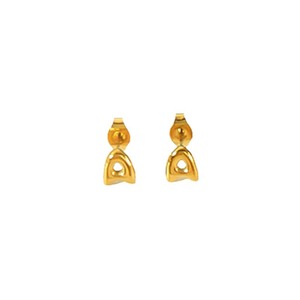 Mini pendientes con letras, chapados en oro, de acero inoxidable, con iniciales del alfabeto para mujer, joyería de moda, juego de pendientes de la A a la Z - Product Image 5