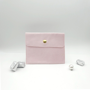 Biểu Tượng Tùy Chỉnh Sợi Nhỏ Phong Bì Đồ Trang Sức Pouch Vòng Cổ Bông Tai Vòng Đeo Tay Flap Bao Bì Pouch Với Nút - Product Image 5