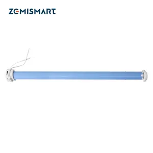 Zemismart螺纹物质窗帘电机可充电高品质卷帘电机，带太阳能电池板Alexa谷歌主页