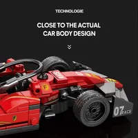 Reobrix 663 245PCS Modèle de voiture de course Formule 1 en briques, décorations de bureau, jouets de montage DIY pour adolescents, cadeaux, ensembles de blocs de construction