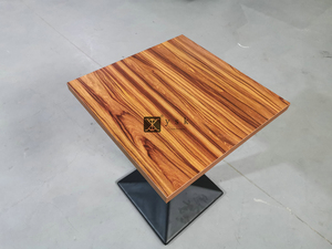 Mesas de comedor cuadradas de madera laminada para <span class=keywords><strong>restaurante</strong></span>, DT-1030, color rosa, precio bajo, promoción - Product Image 3