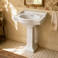 Lavabo sur pied 100 % inspecté, durable pour salle de bain, taille standard 1718